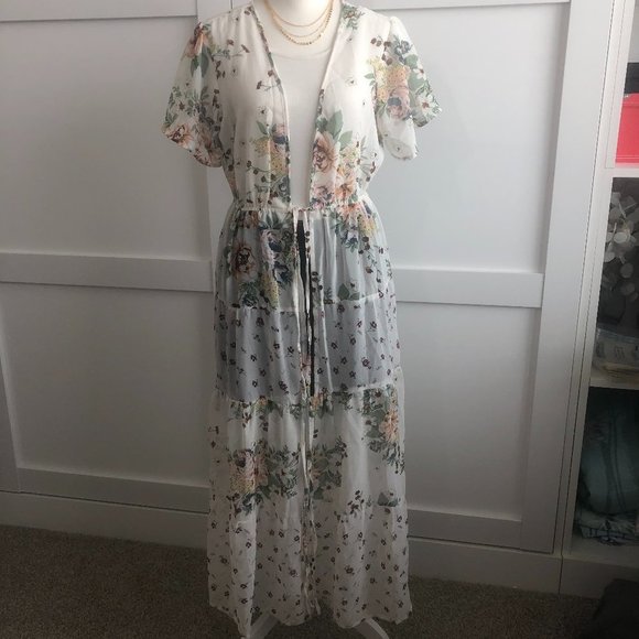 Est. 1949 Maxi Sheer Duster Sz S - Picture 1 of 7